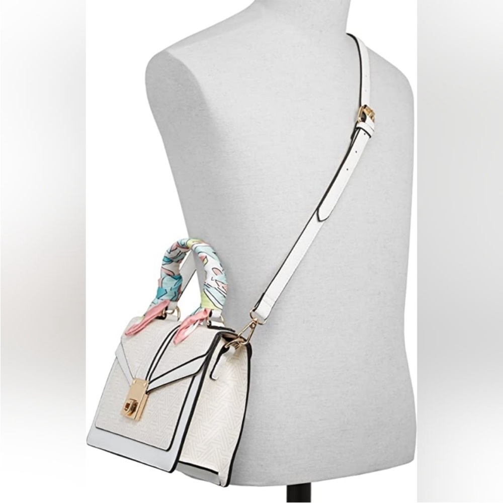Aldo Top Hand purse with strap and scarf